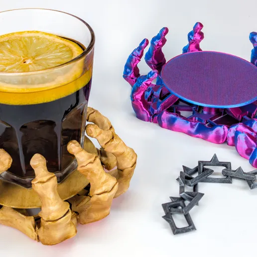Skeleton Hand: Halloween Self-Adjusting Coaster